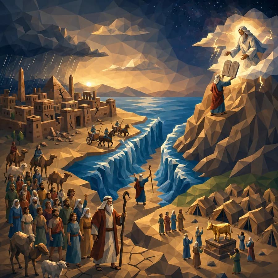 Exodus and Law illustration